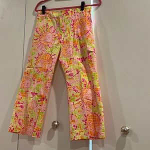 Lilly Pulitzer size 4 capris beautiful sundial print